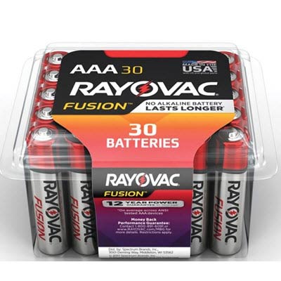Rayovac Fusion AAA Alkaline Batteries - 30 Pack