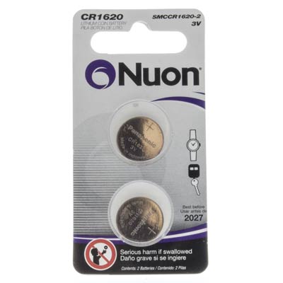 Nuon 3V 1620 Lithium Coin Cell Battery - 2 Pack - Main Image