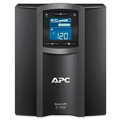 APC Smart-UPS SMC1500C 1500VA Tower with LCD Display 8-Outlet UPS Battery Backup and Surge Protector