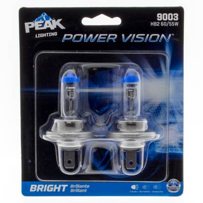 Peak 9003 60W/55W Power Vision Automotive Bulb - 2 Pack