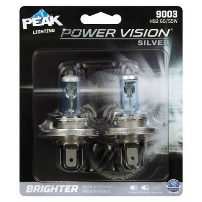 Peak 9003 60W/55W Power Vision Silver Automotive Bulb - 2 Pack - Main Image