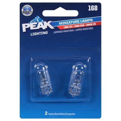 Peak 168 Miniature/Automotive Bulb - 2 Pack