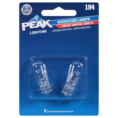 Peak 194 Miniature/Automotive Bulb - 2 Pack