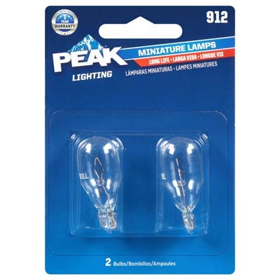 Peak 912 Miniature/Automotive Bulb - 2 Pack