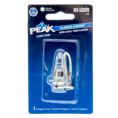 Peak H3 100W Classic Vision Automotive Bulb - 1 Pack