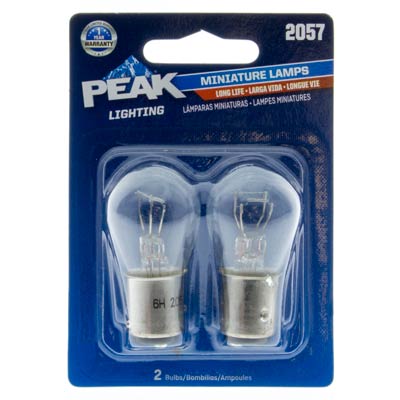 Peak 2057 Miniature/Automotive Bulb - 2 Pack
