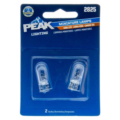 Peak 2825 Miniature/Automotive Bulb - 2 Pack