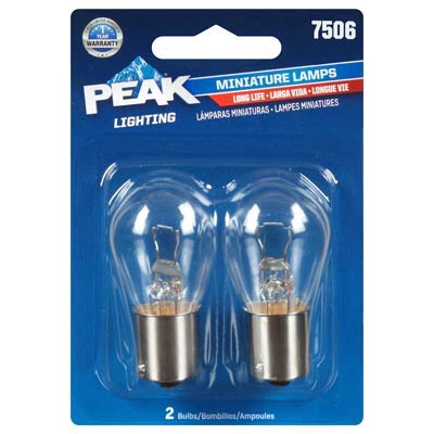 Peak 7506 Miniature/Automotive Bulb - 2 Pack