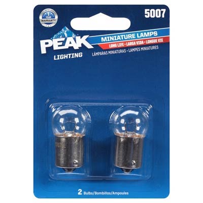 Peak 5007 Miniature/Automotive Bulb - 2 Pack