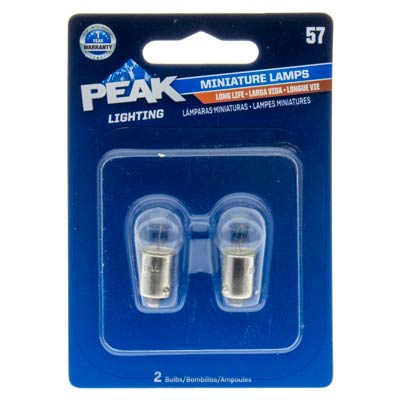 Peak 57 Miniature/Automotive Bulb - 2 Pack - Main Image