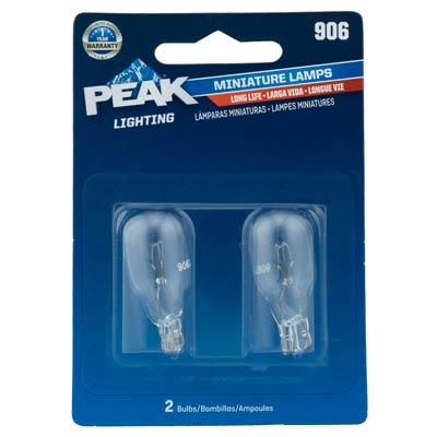 Peak 906 8.97W Miniature/Automotive Bulb - 2 Pack