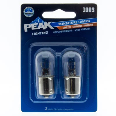 Peak 1003 Miniature/Automotive Bulb - 2 Pack