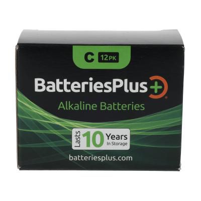 Batteries Plus C Alkaline Battery - 12 Pack