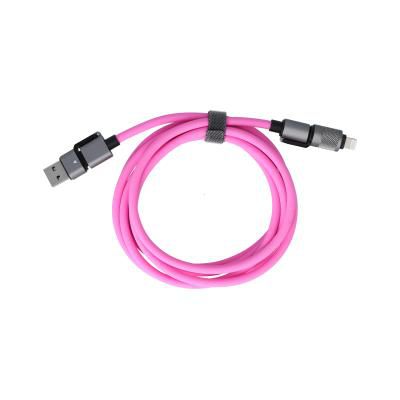 Batteries Plus 4-in-1 Pink Silicone Charging Cable - 6ft