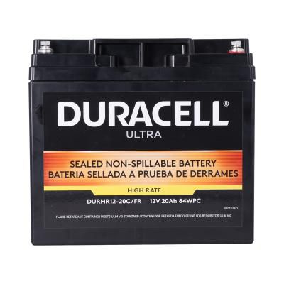 Duracell Ultra 12V 20AH High Rate AGM Sealed Lead Acid (SLA) Battery with M5 Insert Terminals