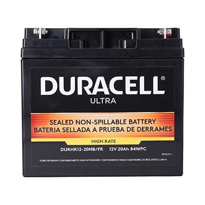 Duracell Ultra 12V 20AH High Rate AGM Sealed Lead Acid Battery with M6 Flag Nut and Bolt Terminals