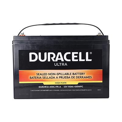 Duracell Ultra 12V 110AH AGM High Rate Sealed Lead Acid (SLA) Battery with M6, C Terminals - Main Image