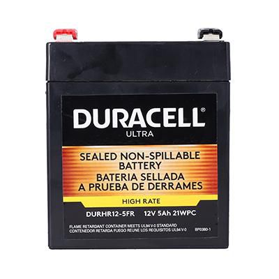 Duracell Ultra 12V 5AH High Rate AGM Sealed Lead Acid (SLA) Battery with F2 Terminals