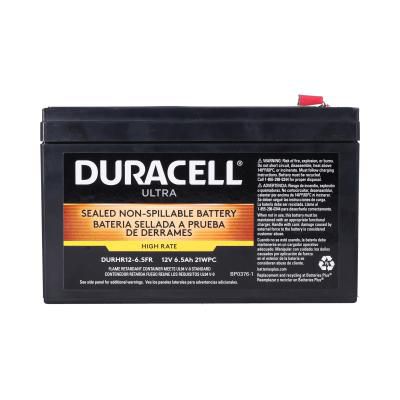 Duracell Ultra 12V 6.5AH AGM High Rate Sealed Lead Acid (SLA) Battery with F2, T2 Terminals
