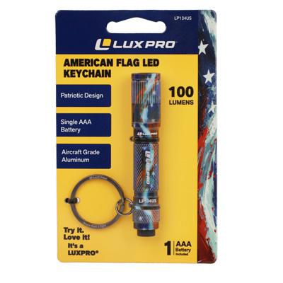 LUXPRO American Flag 100 Lumen Keychain Light