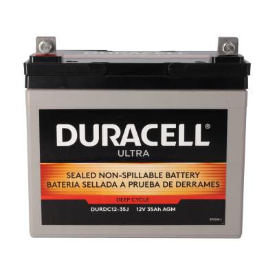 Duracell Ultra 12V 35AH Deep Cycle AGM Sealed Lead Acid (SLA) Battery with J Terminals - Main Image