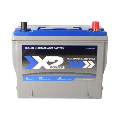 X2Power Car Battery | Group 24F | 840CCA | Premium AGM